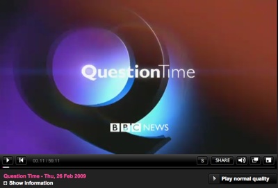 I missed this BBC Question Time as I was watching Cambridge City Council's live.