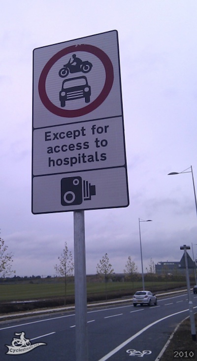 Addenbrookes' Access Road Signage