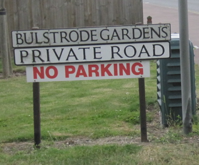 A new house being built at Bulstrode Gardens, a tranquil private road, off Huntingdon Road near Churchill College in Cambridge.  