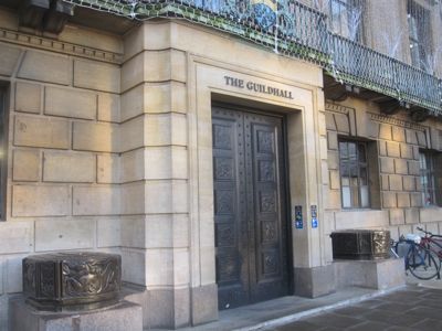 Cambridge Guildhall - Closed Front Door 