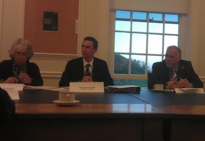 Cambridgeshire County Council Standards Committee. Left: M Sanders Independent member. Middle: Head of Legal Quentin Baker, Right: Chair Mr D Boreham.