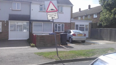 Hawkins Road Sign Facing Wrong Way