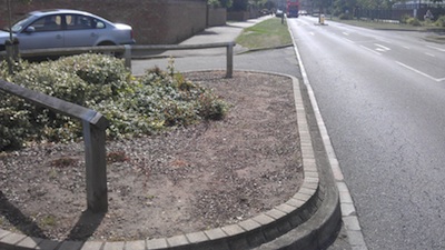 Lack of plants in Campkin Road planter