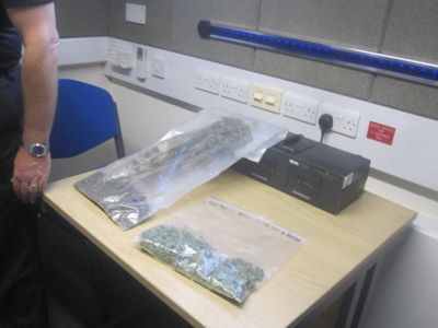 Visitors to Ely Police Station Open Day were allowed to touch and smell cannabis.