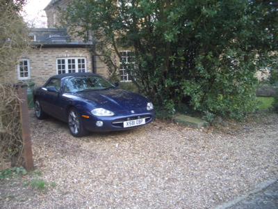 Has someone dumped a fancy 4.0L sports car on Cllr Cantrill's Drive?