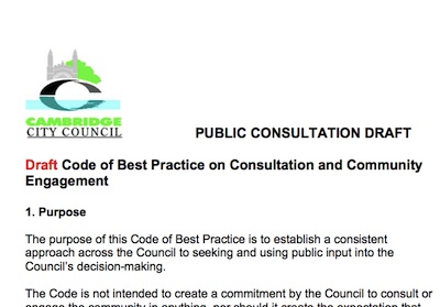 Cambridge City Council Consultation Consultation