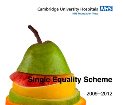 Cover of the Draft CUH Single Equality Scheme Document