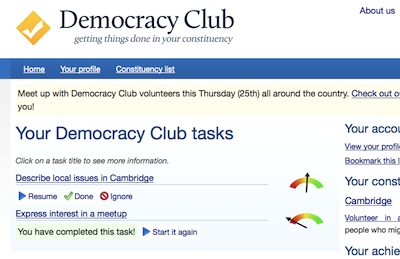 Democracy Club Screenshot - Cambridge