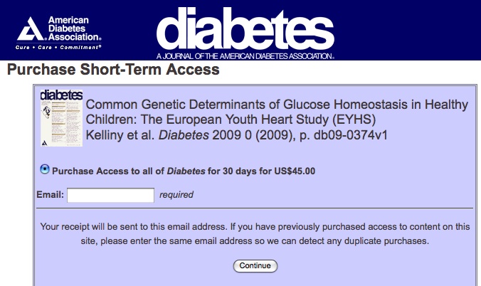 Typical paywall encoutered by those trying to access the results of research funded by UK Taxpayers