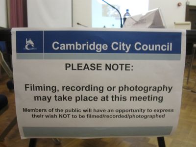 Filming may occur, opt out possible, notice from the meeting