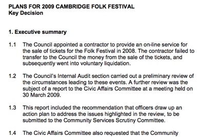 Screenshot of meeting papers for the special community services scrutiny committee