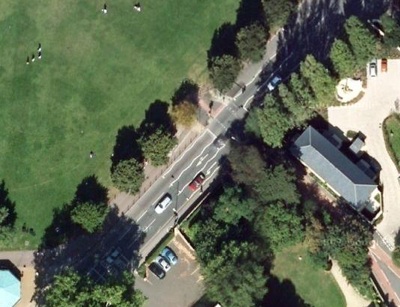 Aerial Photograph of the Gonville Place - Gresham Road Crossing