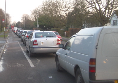 Hills Road, Cambridge. Traffic