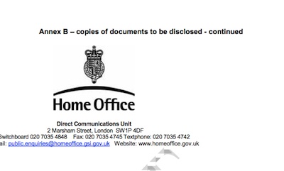 Home Office Header From One of the Released Documents