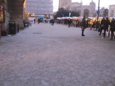 Ice on Cambridge Pavements - Market Square 