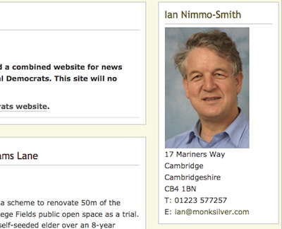 Ian Nimm-Smith's ex. political Website  