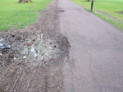 Hole in Path on Jesus Green