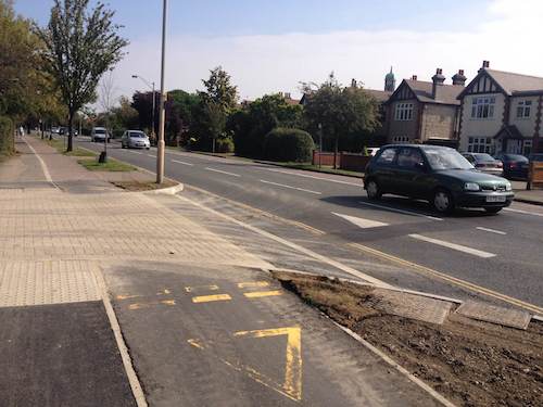 Junction to new development off Milton Road