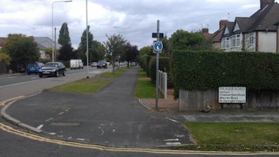 Cycle signage in North Cambridge