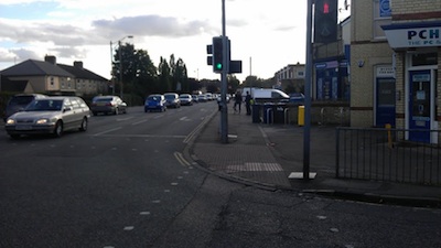 Cycle signage in North Cambridge