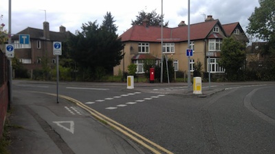 Cycle signage in North Cambridge