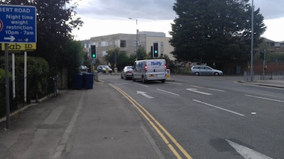 Cycle signage in North Cambridge