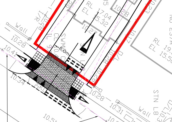 junction plan showing cyclists will have to give way