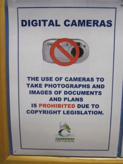 Cambridge City Council currently bans cameras from its planning reception; that attitude is persisting as it moves online. 