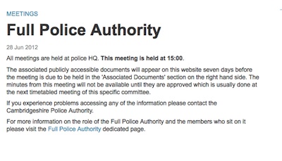 Full Police Authority Meeting 28 June 2012