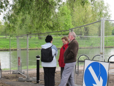 three council officers at penny ferry