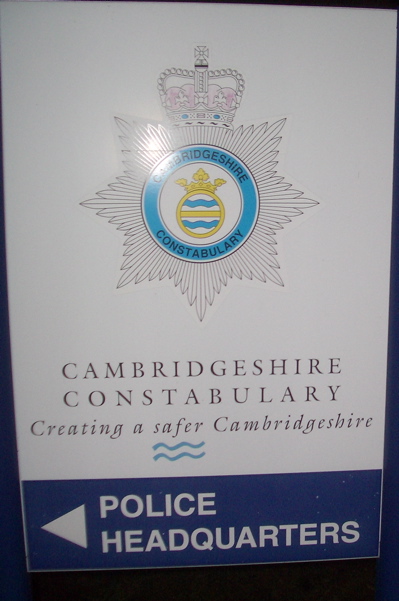 Cambridgeshire Police HQ Sign 