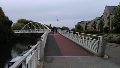 Riverside Bridge, Cambridge. RCCTV on Lamppost