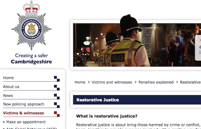 The New Cambridgeshire Police Restorative Justice Page
