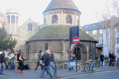 There are proposals to reinstate railings around the Round Church in Cambridge.  