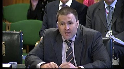 Sion Simon MP speaking during a session of the House of Commons' Culture Media and Sport Committee on Tuesday 8 December  2009