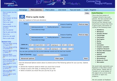 The Transport Direct Cycle Planner Will Cost £2.3m 